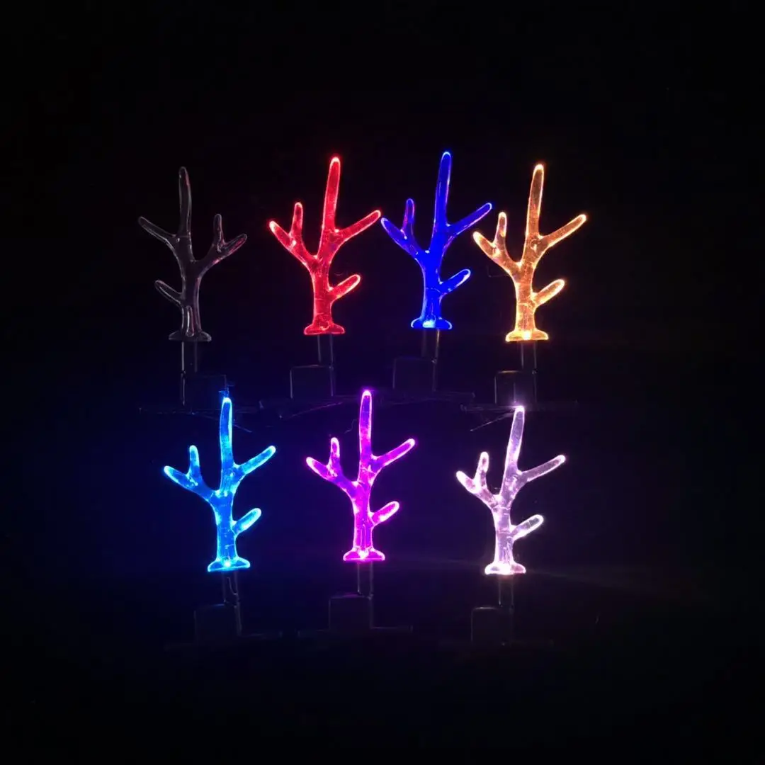 Antlers Светодиодный светящийся зажим для волос светящийся цветок шпилька освещение бар рога олень День рождения украшение игрушечная бутафория подарок - Цвет: Antlers
