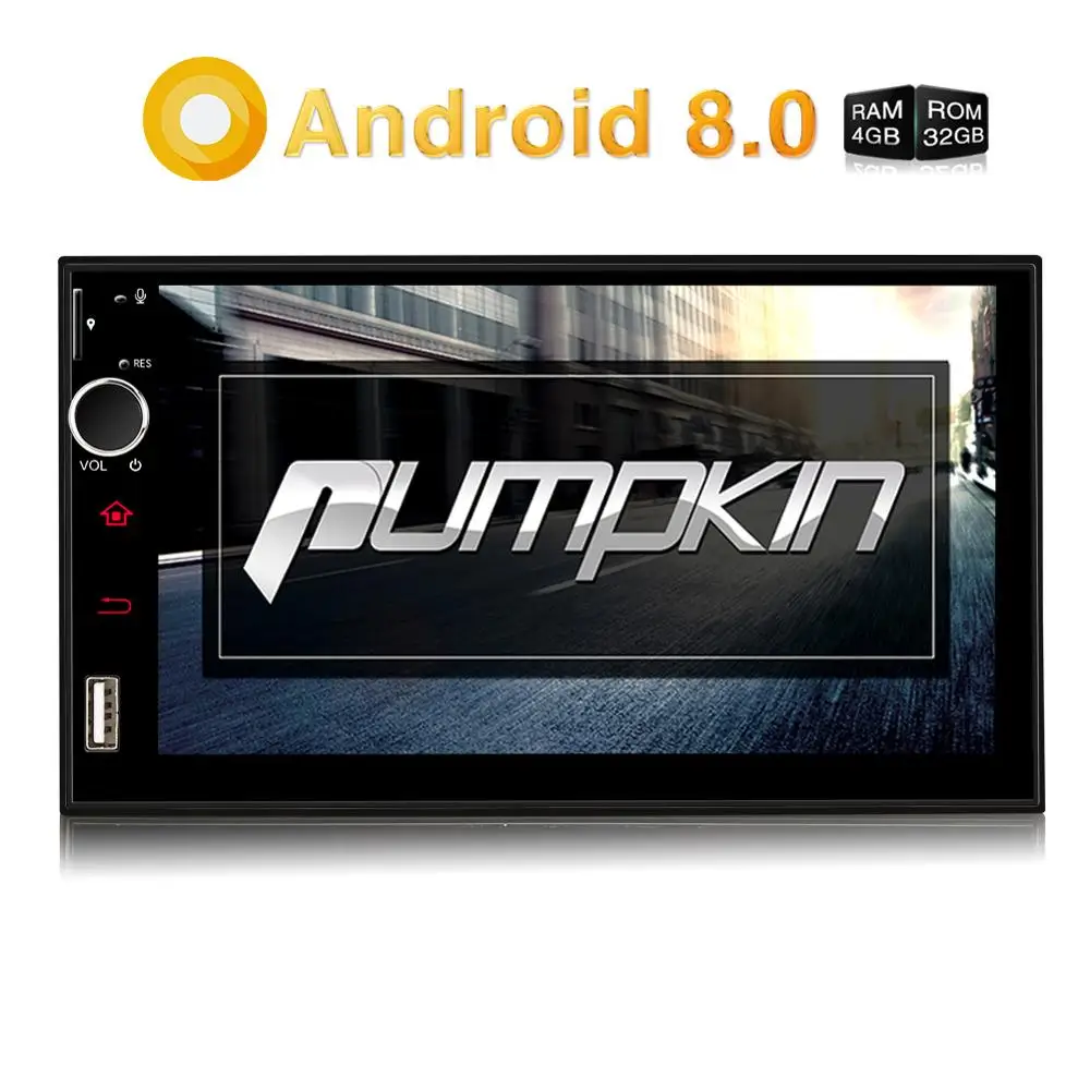 Pumpkin 2 Din 7 ''Android 8 0 Универсальное автомобильное радио без dvd плеера GPS 4G RAM 32G ROM