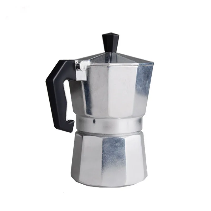 Кофеварка из алюминия Mocha эспрессо Перколятор горшок Кофеварка Moka горшок 2cup/3cup/4cup/5cup плита кофеварка