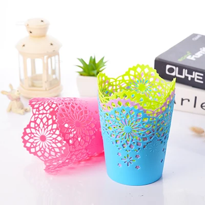 Креативный полый Цветочный карандаш держатель пластиковый футляр для макияжных