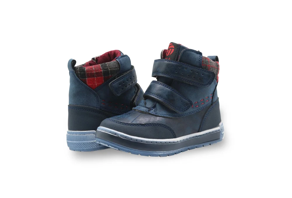 Apakowa Autumn Spring Toddler Boys Martin Boots PU Leather Ankle Boots Flat Sneakers for Boy with zip Little Kids Shoes Footwear