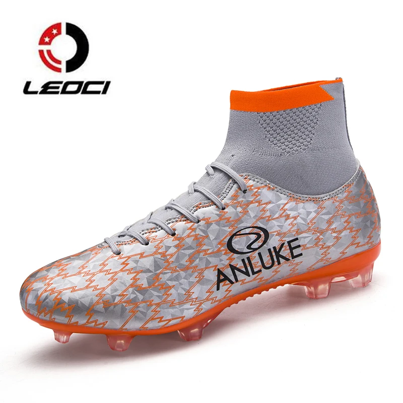 Новые взрослые мужские уличные футбольные бутсы высокие TF/футбольные для