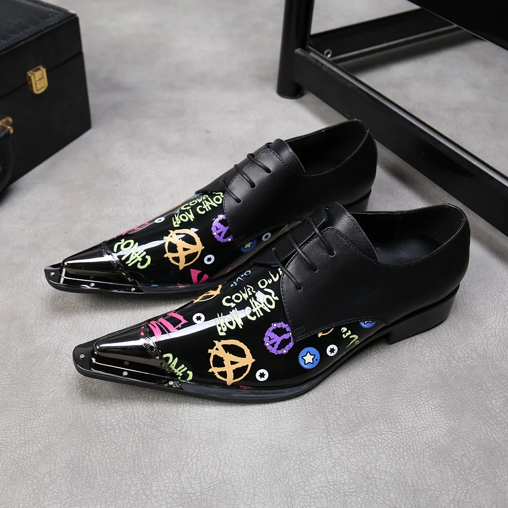 

Men Metal Pointed Toe Party Formal Fashion Shoes Business Dress Suit Shoes Best Gifts For Men