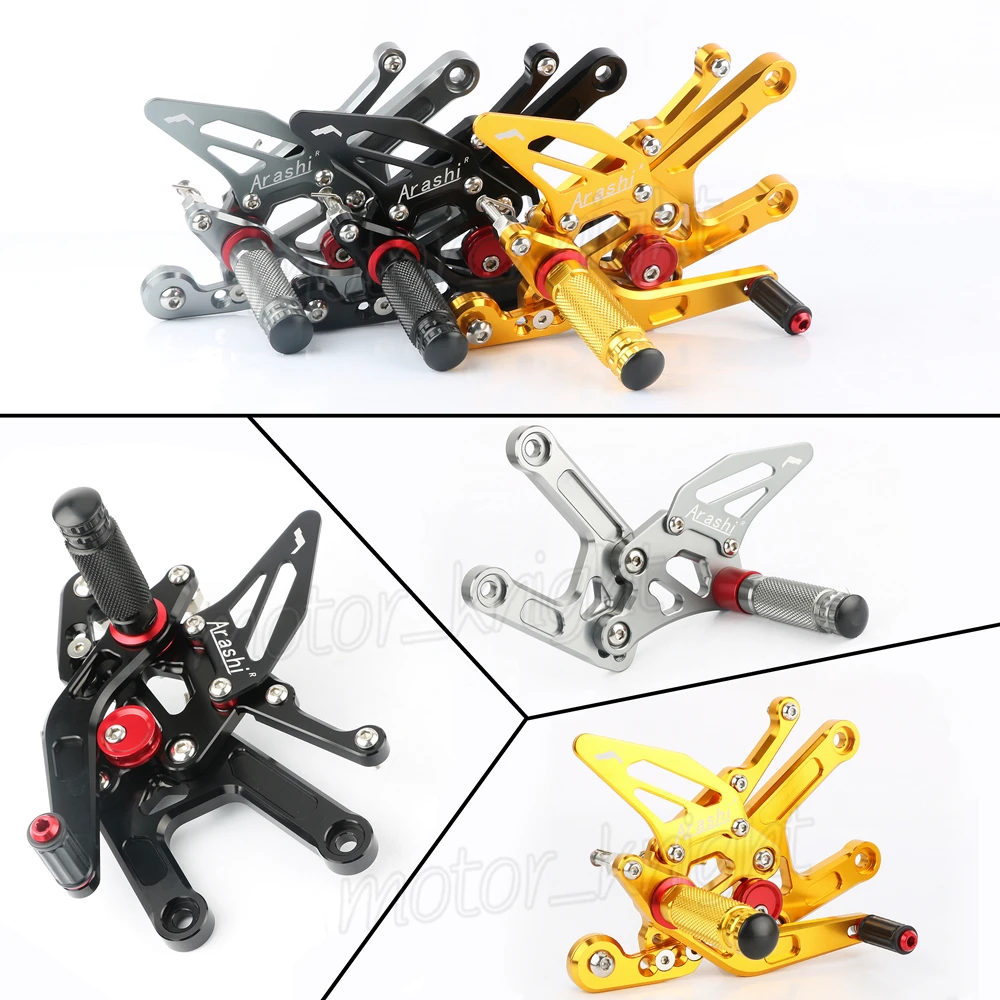 

Arashi CNC Adjustable Rider Rear Sets Rearset Footrest Foot Rest Pegs For Yamaha YZF R6 2017 2018
