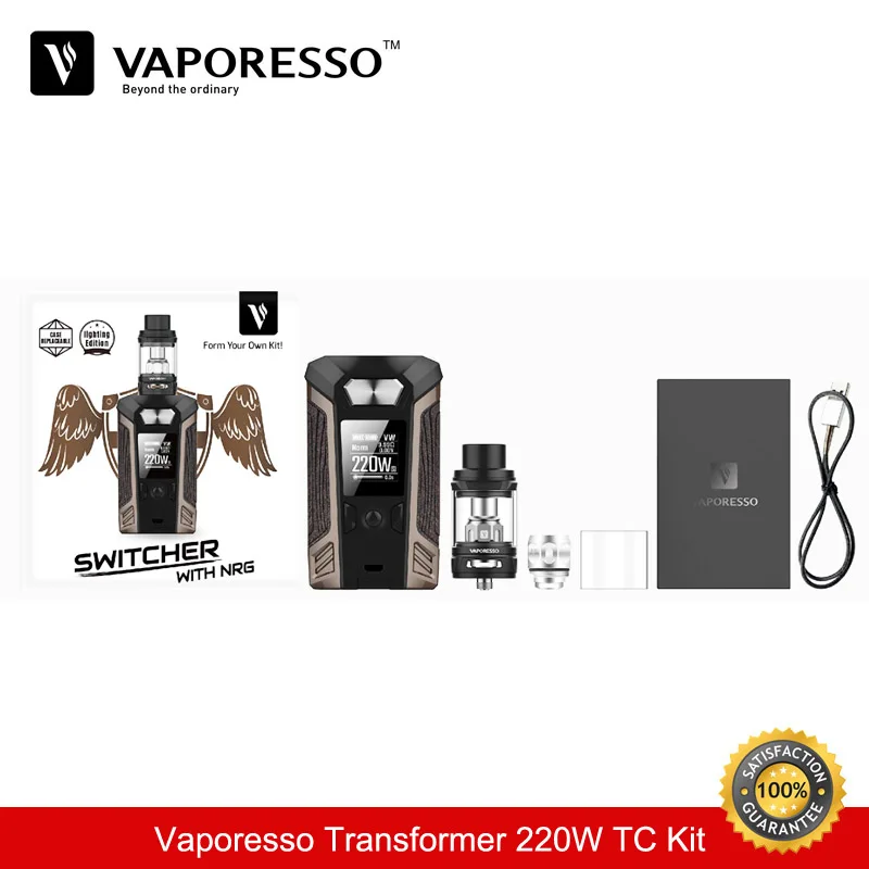 Оригинальные сигареты Electronique Vaporesso коммутатор 220 Вт TC поле Mod комплект с NRG Sub Ом Vape