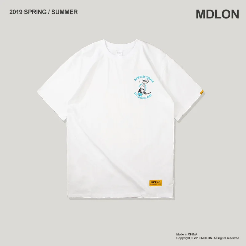 Мужская футболка с принтом кокосовой пальмы Женская/мужская High Street Resort style Streetwear