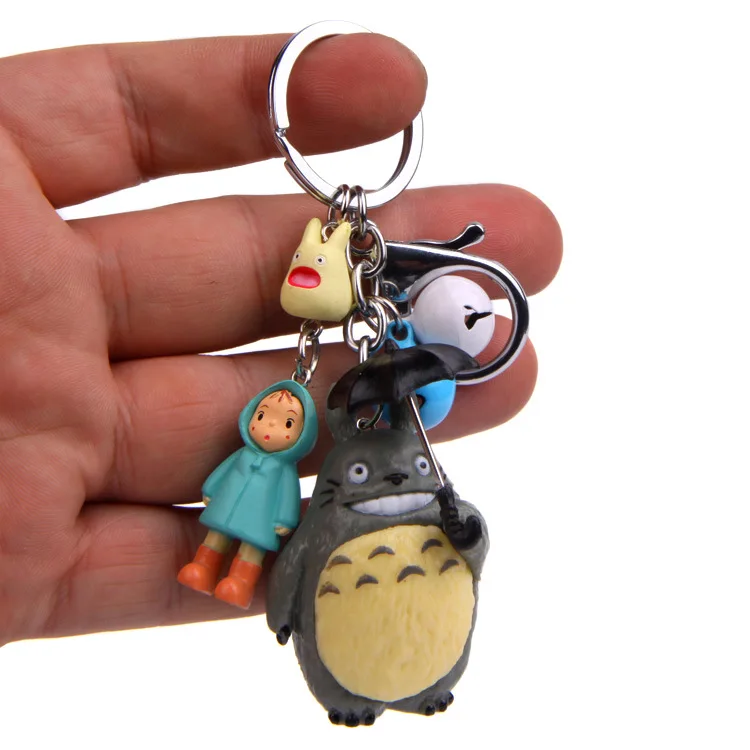 Hayao Miyazaki Ghibli милый ПВХ аниме Мой сосед фигурка Тоторо брелок для ключей детские рождественские подарки