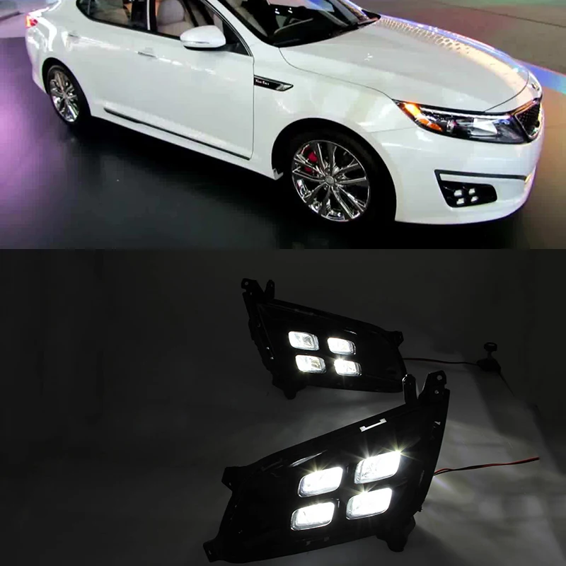 Kalaite автомобиля светодиодный дневные ходовые огни для KIA Оптима K5 2013 2014 2015