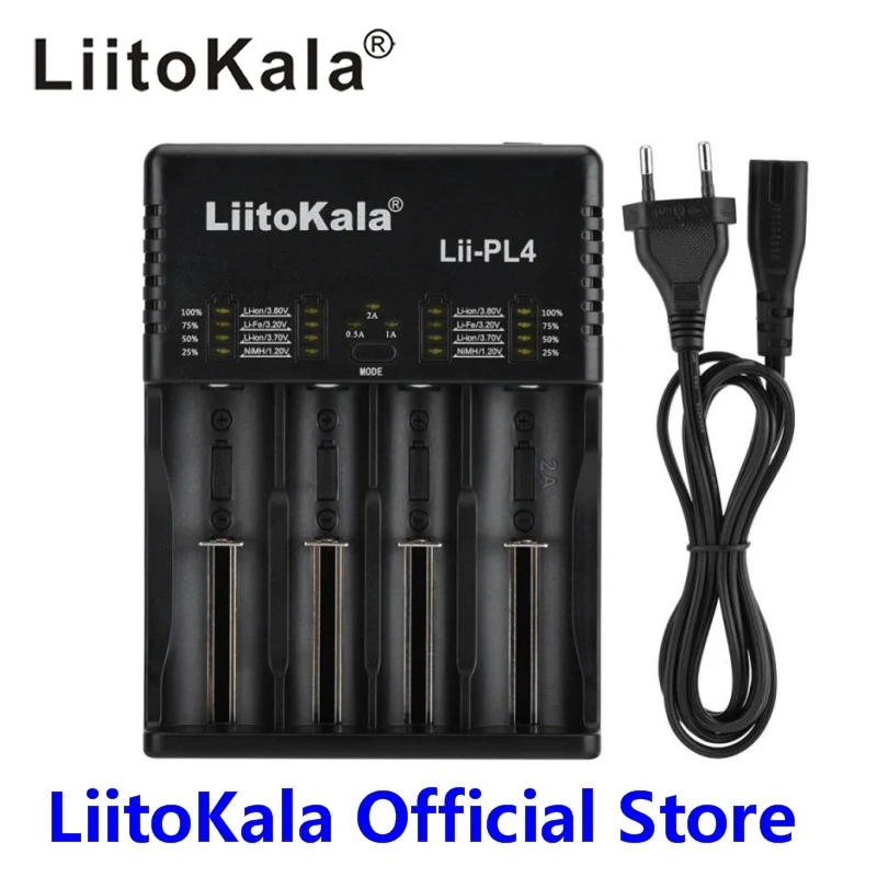 Liitokala Lii-PL4 1 2 В/3 7 В 18650/26650/21700/20700/18350/16340/18500 /14500/10440/AA/AAA никель-металлгидридная