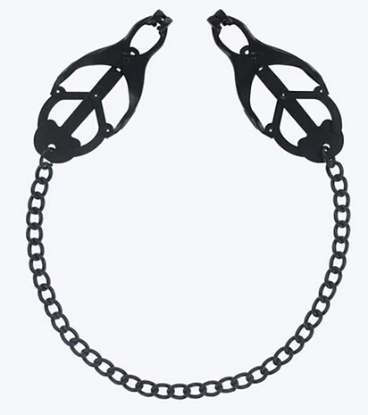 30CM Black Nipple Clip //Adjustable Sexy Stimulator Toy /Black Clamps /Stainless Steel Breast Clamp Sex Toys For Couple |