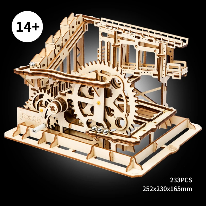 Robotime DIY Cog Coaster Magic Творческий мрамор Run деревянная игра Модель Строительство Наборы сборки игрушка в подарок для детей и взрослых LG502