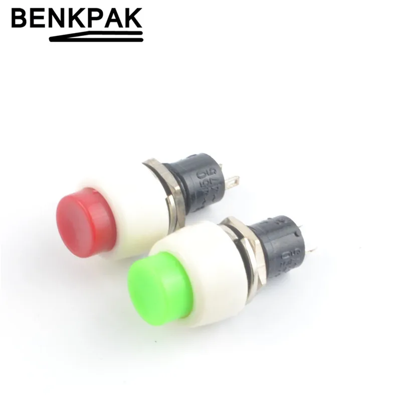 Liter energy 5pcs 10mm Momentary&ampself-lock push button switch Red/Green latching mini pushbutton | Электроника