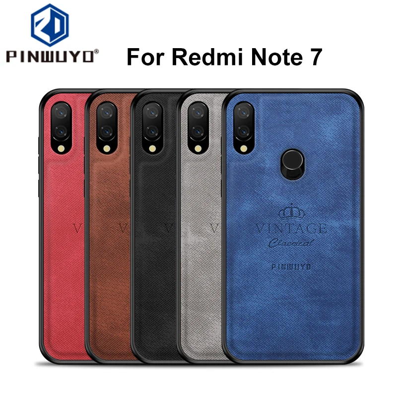 PINWUYO Case For Global Version Xiaomi Redmi Note 7 Note7 6.3 inch Matte Leather Cover Pro Phone Shell Casing Funda | Мобильные