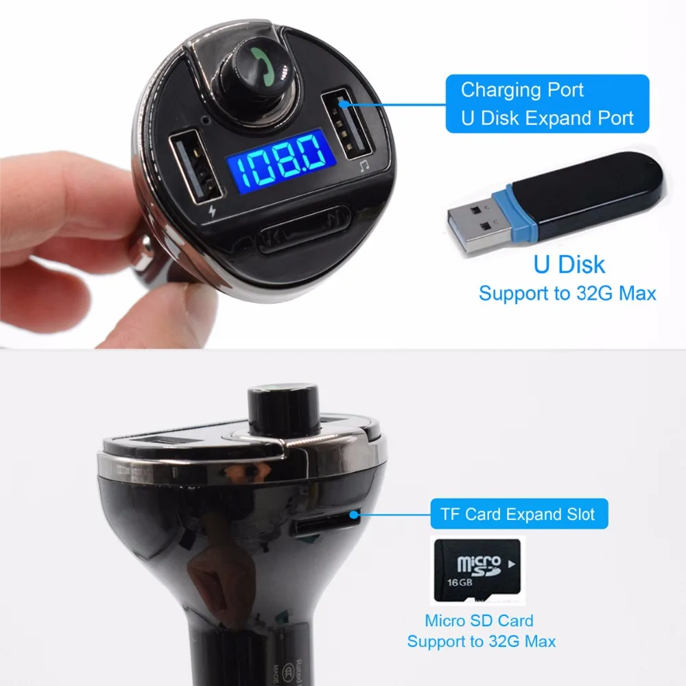 AGETUNR T20 Bluetooth автомобильный комплект громкой связи fm передатчик MP3 музыкальный