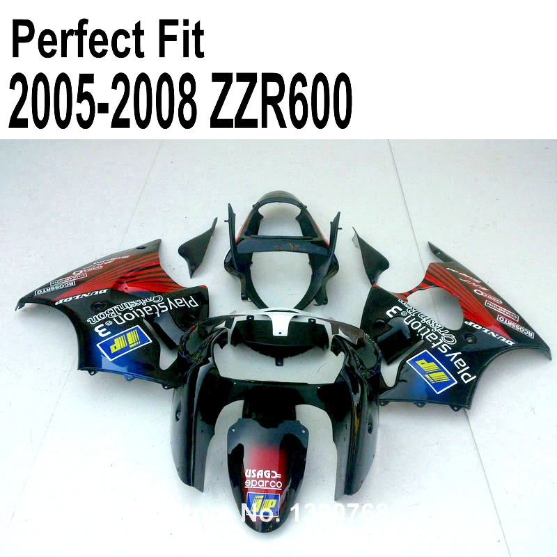 Набор для литья под давлением обтекателя Для Кавасаки ZZR600 zz r600 2005 2006 2007 2008 05 06 07 08