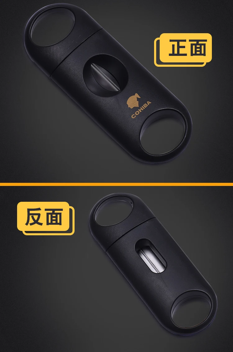 COHIBA пластик V Cut нержавеющая сталь лезвие, нож для сигар Sharp Sigaar резка инструмент сигар гильотина карман Zigarren резак