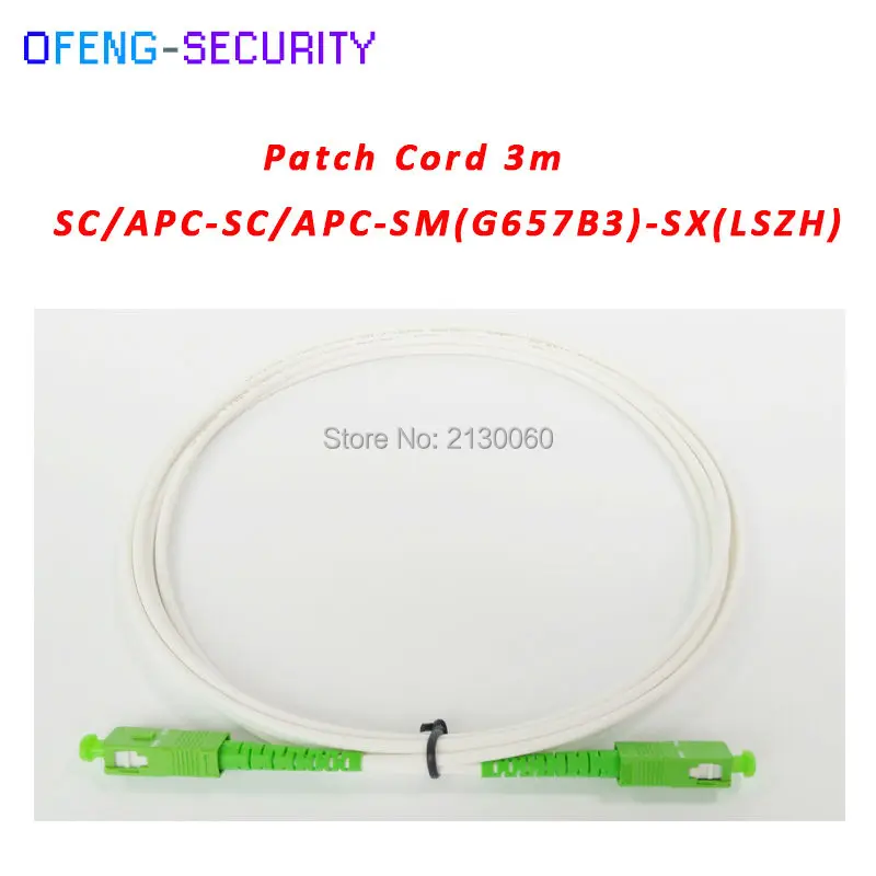 Lszh оптический соединительный шнур перемычка 3 м SC/APC SC (G657B3) SX(LSZH) белый цвет