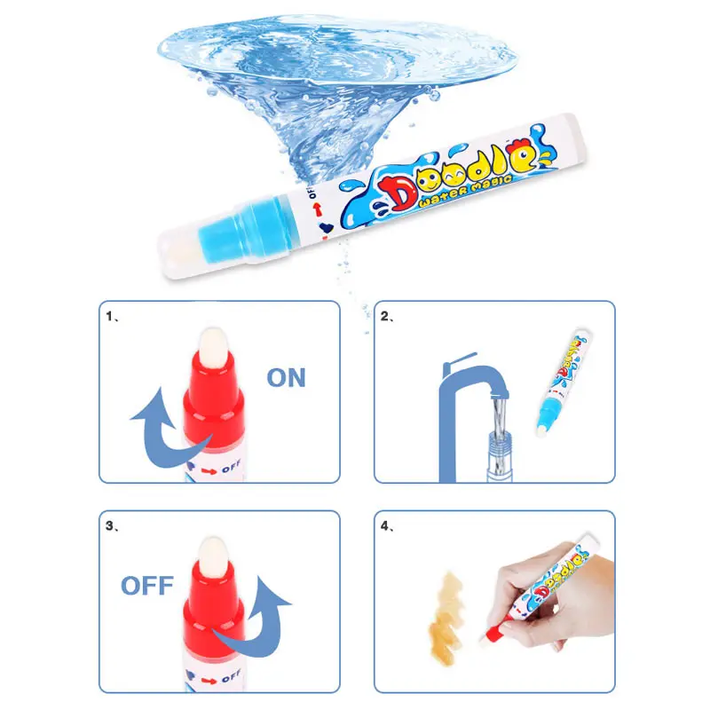 Dual Side Magic Doodle Water Drawing Mat with Flying Chess Pad Games Educational Toys BM88 | Игрушки и хобби