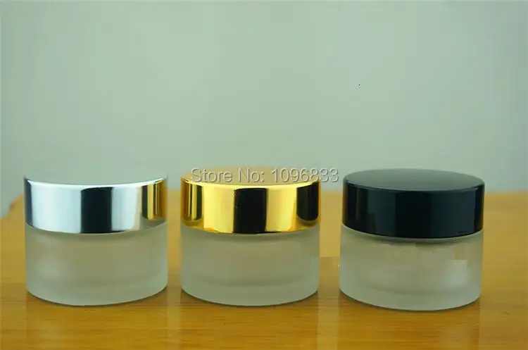 

15ML 15G Frost Glass Jar with Silver Cap, Eye Cream Jar, Frosted Glass Cream Jar, Empty Cosmetic Packing Container, 30pcs/Lot