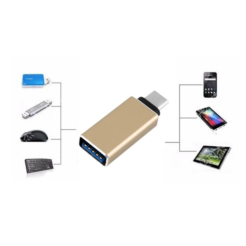 5 Colors Universal USB 3.1 Type C Male to OTG Data Data Charger Adapter Cable Connector Converter For Tablet Mobile Phone New