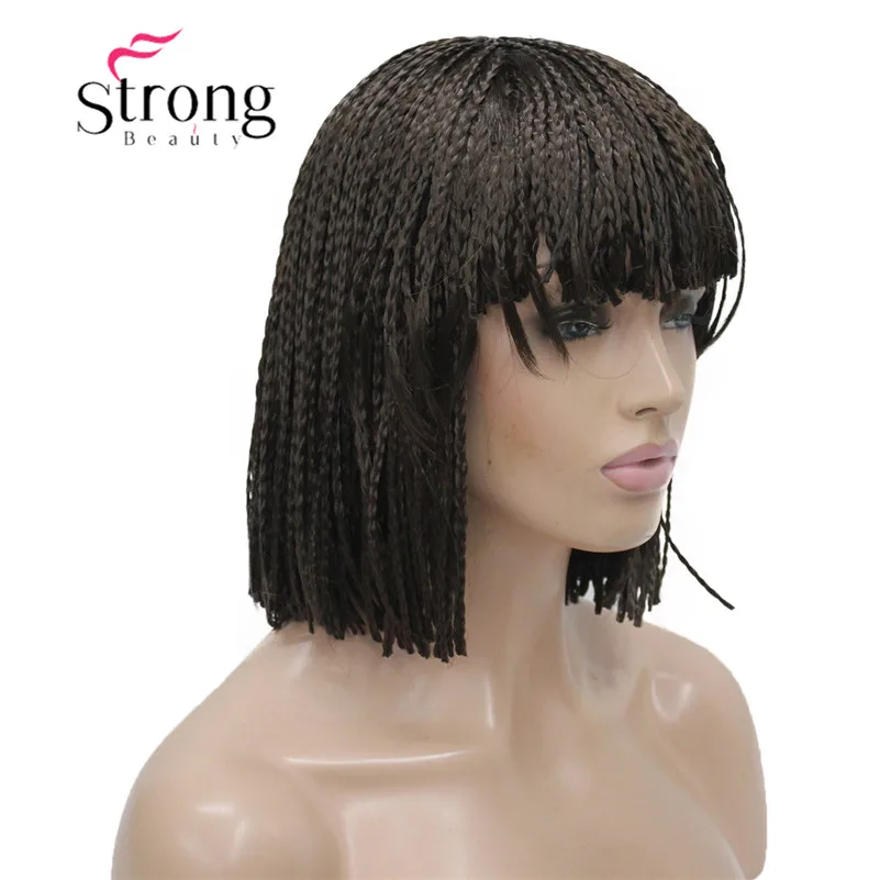 StrongBeauty короткий Боб плетеный ящик косы блонд парик полный охват синтетические парики выбор цвета