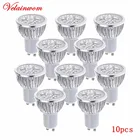 10 шт.лот точечная лампа GU10 с регулируемой яркостью 3 Вт 4 Вт 5 Вт AC85-265V GU10GU5.3 высокая мощность теплыйхолодный белый светодиодный светильник