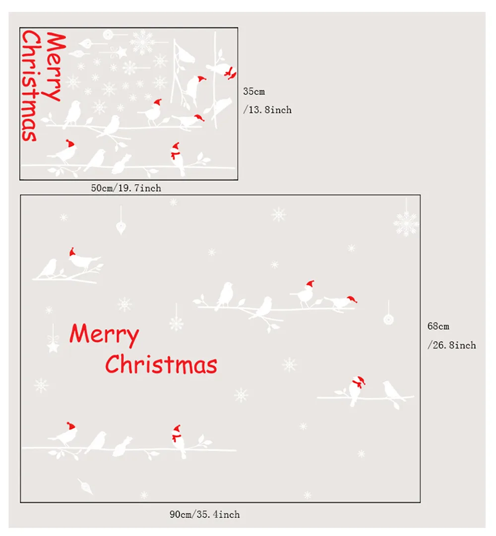 Новые новогодние наклейки на окно 1 шт. Рождественский фон украшение стены