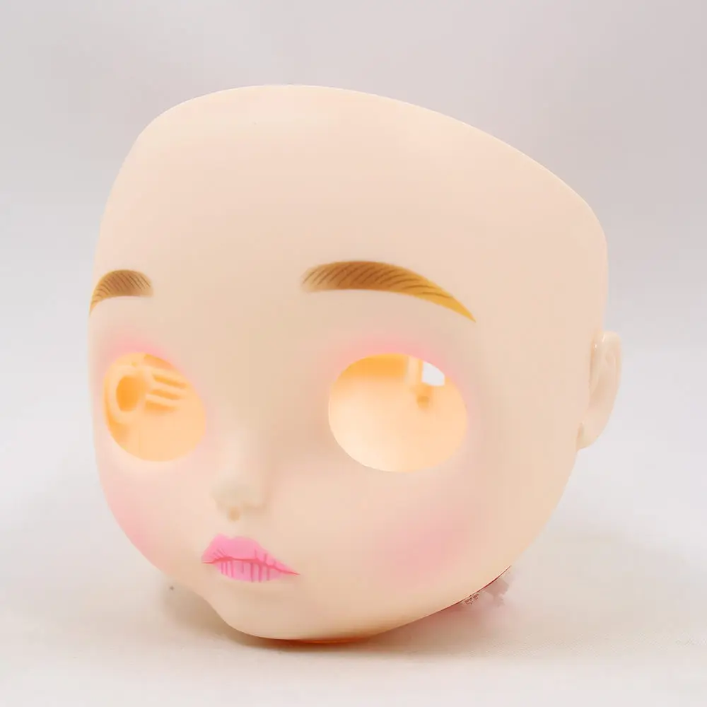 Blyth 1/6 кукла новая Лицевая панель белая кожа матовая/глянцевая лицо с губами и носом вырезание бровей Румяна с черной пластиной и винтами
