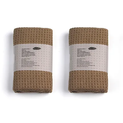 2 pcs Brown Тончайшее волокно, полотенце для очистки кофе, высокое волокно, чистящее полотенце для бара, профессиональное впитывающее полотенце для кофе-машины - Цвет: 2 pcs Brown