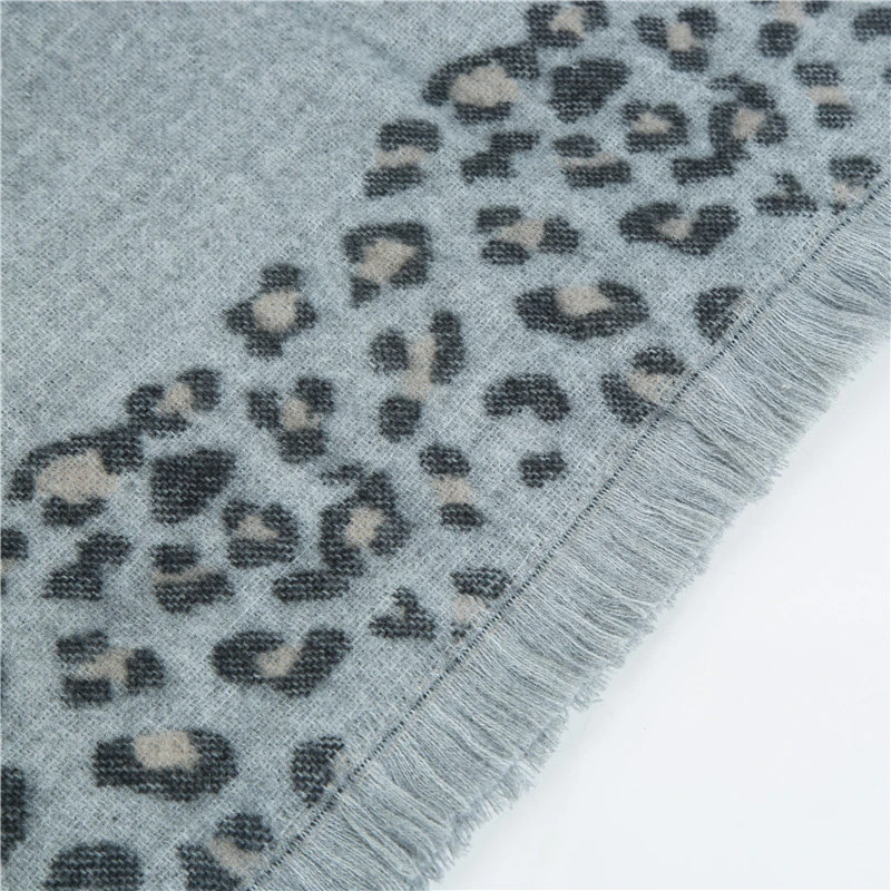 Жаккардовое пончо с леопардовым принтом в европейском стиле накидка леопардовой