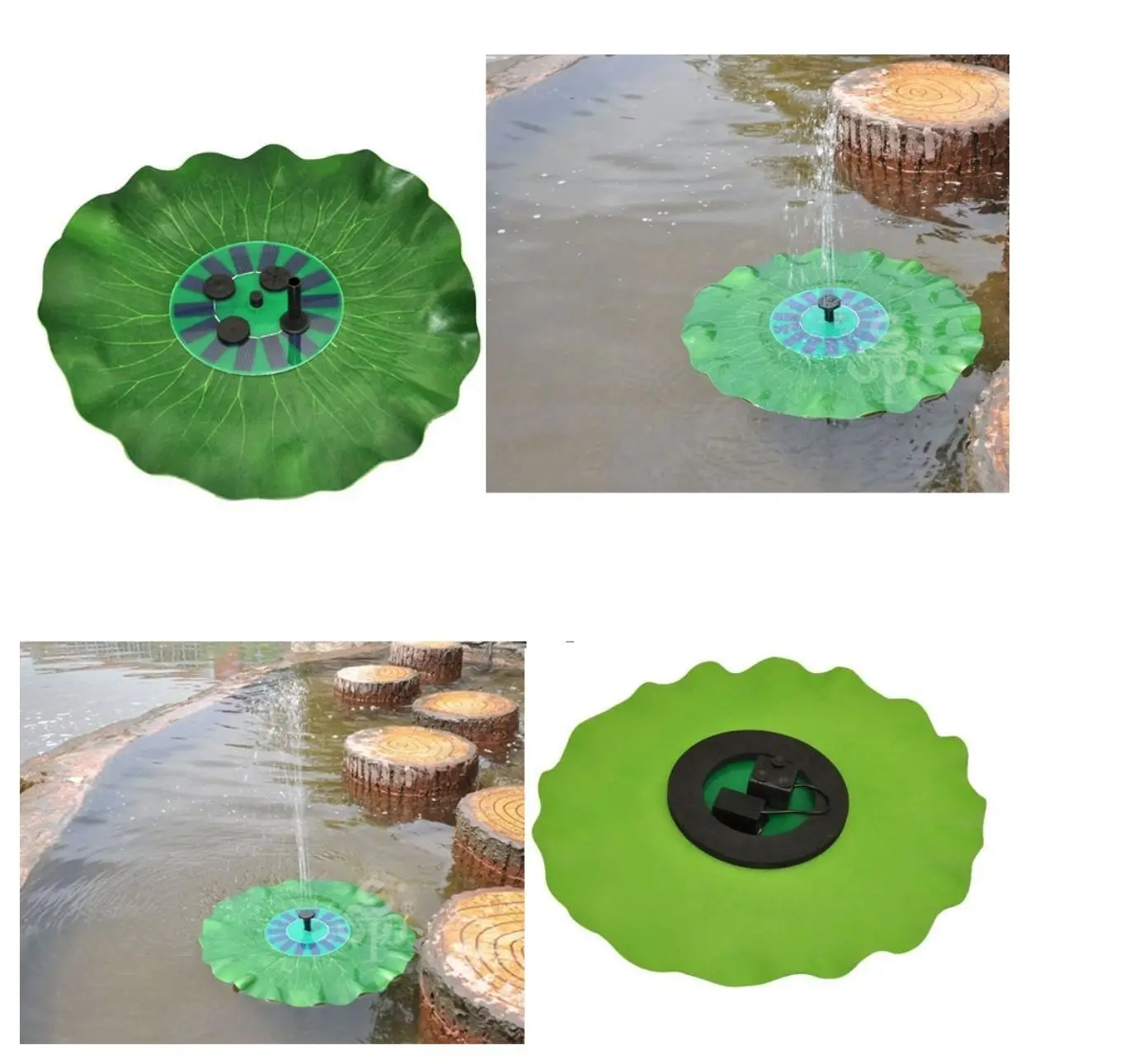 Плавающие Листья Лотоса Солнечных Батареях Фонтан Водяной Насос Садовый Пруд Fish