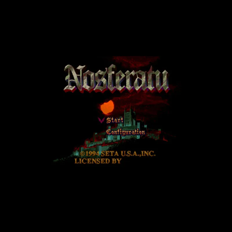 

Nosferatu 16 bit Big Gray Game Card For USA NTSC Game Player