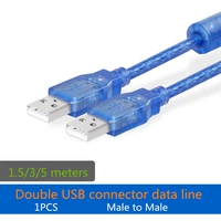 1pc yt1868 double usb connector data line male to male 1 535meters plug and play drop shipping