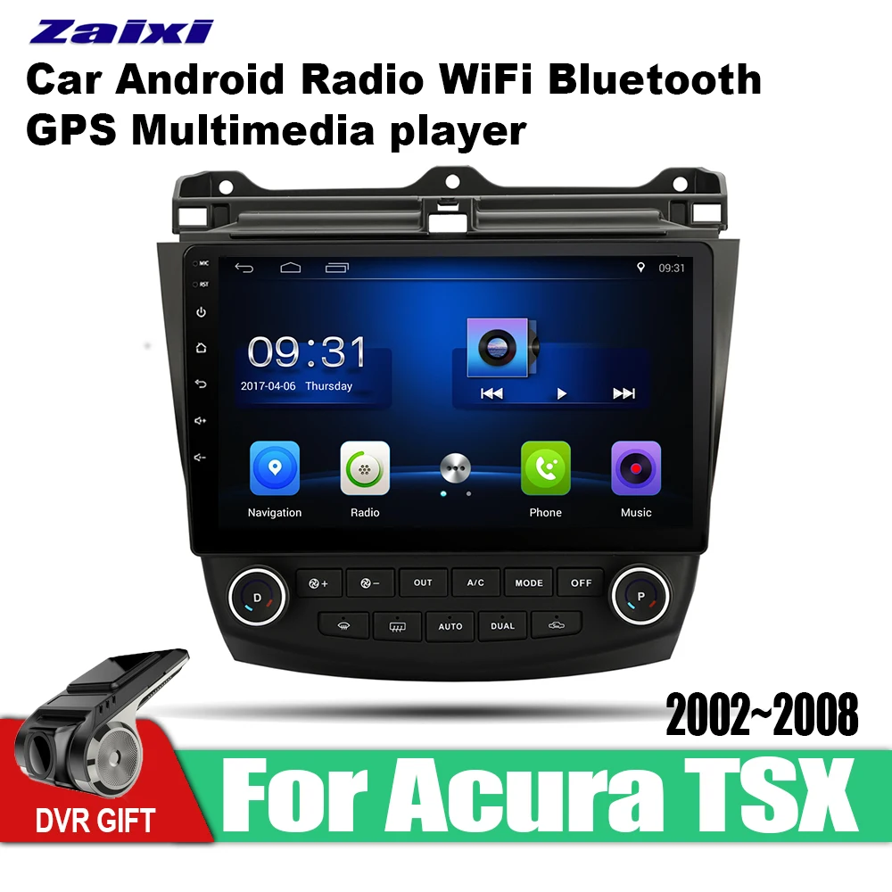 ZaiXi Android автомобильный gps мультимедийный плеер для Acura TSX 2002~ 2008 автомобильный навигатор Радио Видео Аудио Автомобильный плеер WiFi Bluetooth