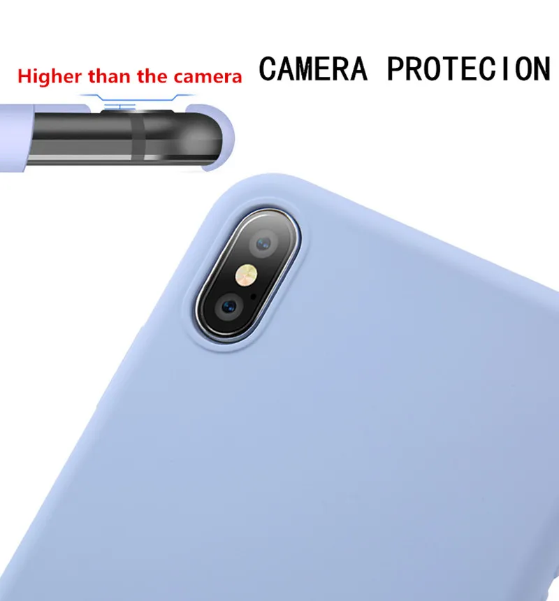 Чехол для телефона s iPhone 7 8 6 6s Plus X XR XS Max простой однотонный Ультратонкий Мягкий