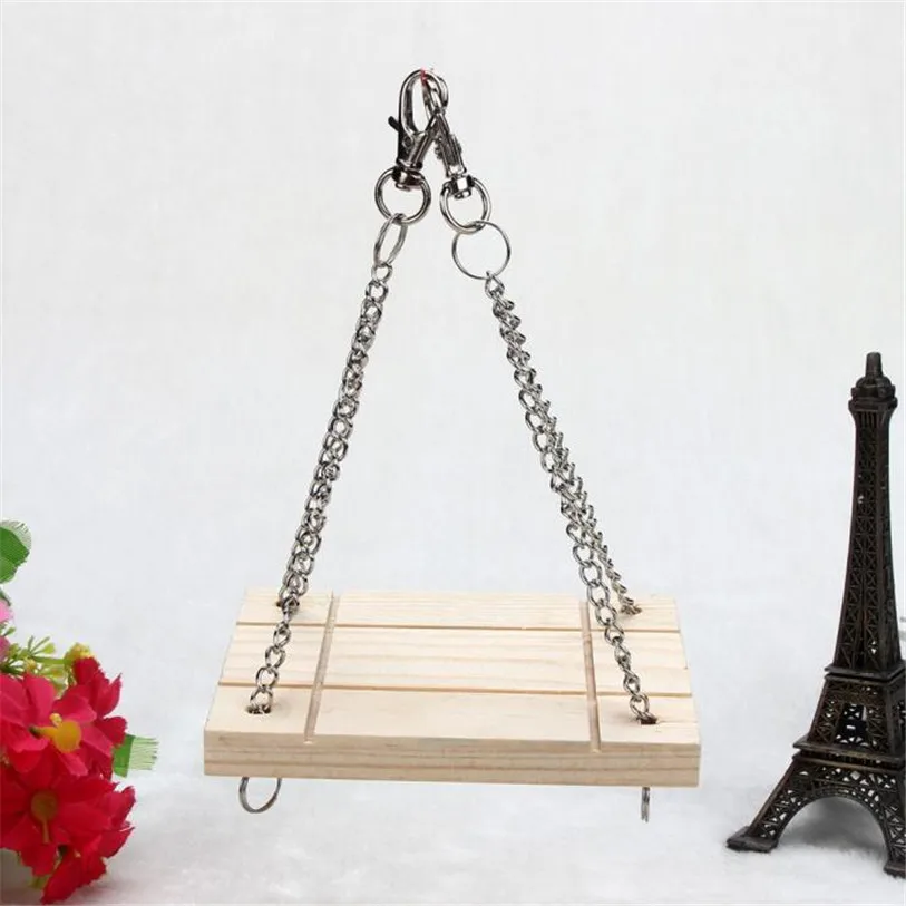 Плетеный абажур из натурального дерева попугаев качели игрушка жевательная для