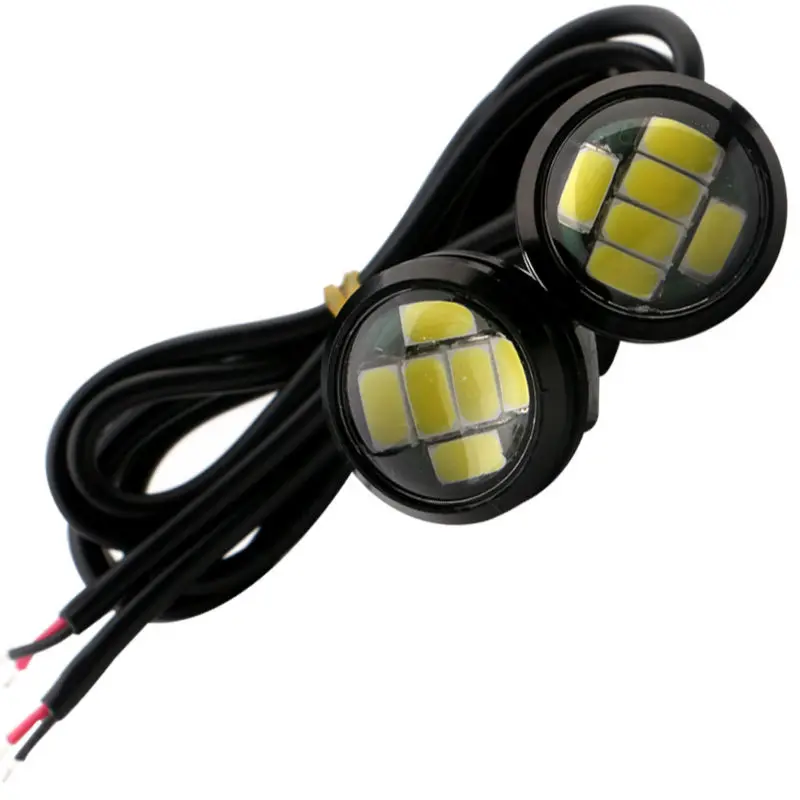 Стайлинг автомобиля 2 шт. 5630 6 SMD 23 мм дневные ходовые огни Орлиный глаз белые