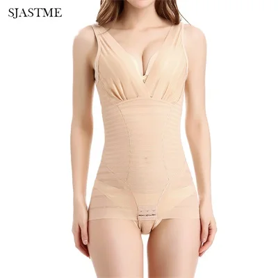 Beige SJASTME дамское Корректирующее белье для похудения, костюм для живота, контроль под грудью, женское корректирующее белье, тонкое нижнее белье, жилет, боди, Корректирующее талию - Цвет: Beige