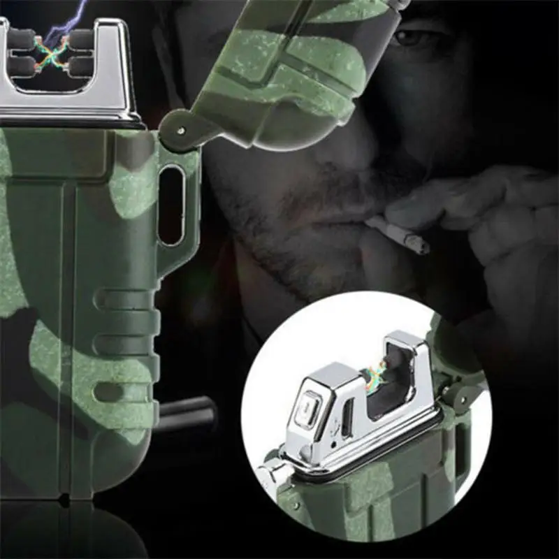 Usb зарядка Электронная зажигалка Fire Starter водонепроницаемый и ветрозащитный Открытый зажигалка для кемпинга многофункциональные инструменты
