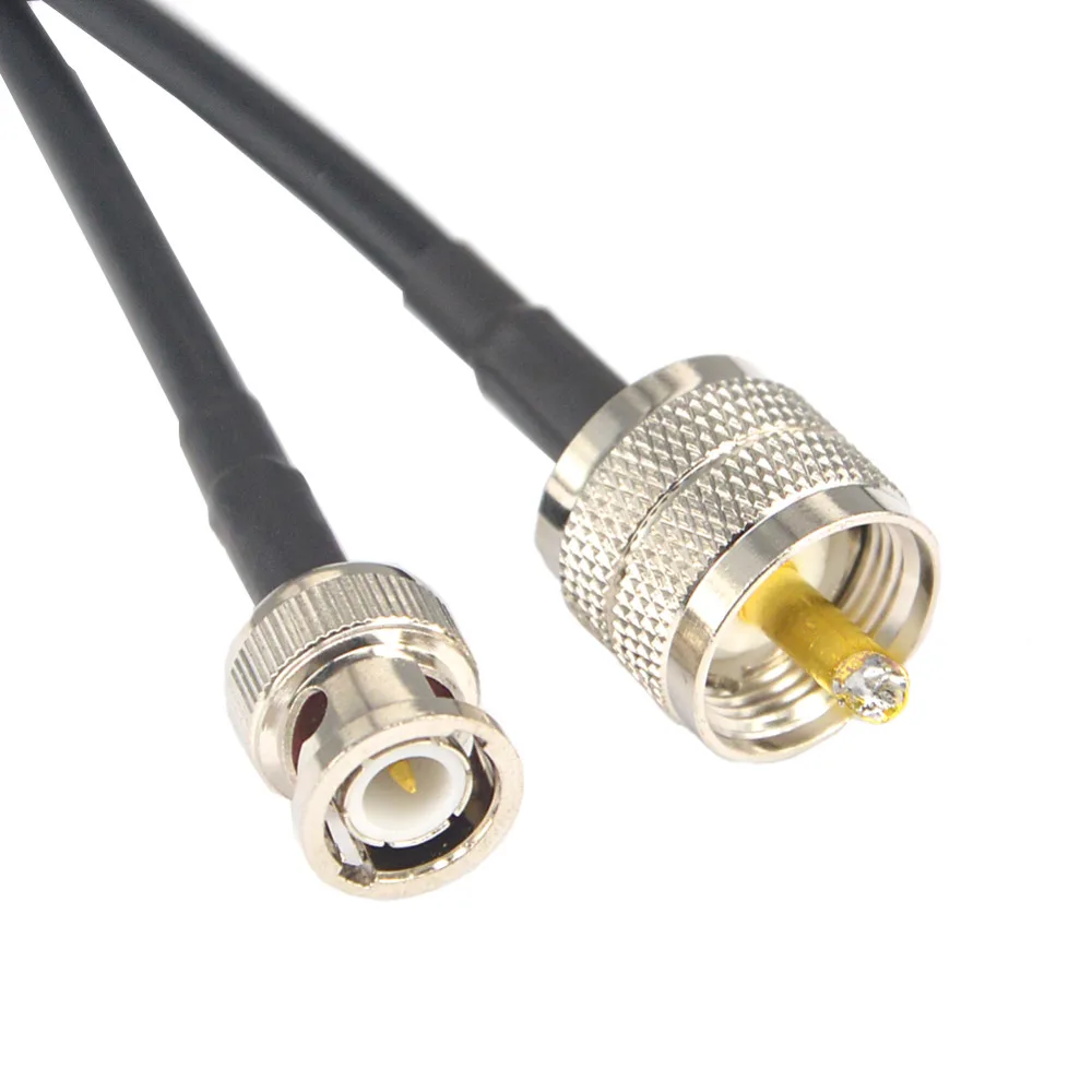 Низкая потеря удлинитель BNC папа к UHF Мужской обжимной RG58 коаксиальный кабель|bnc