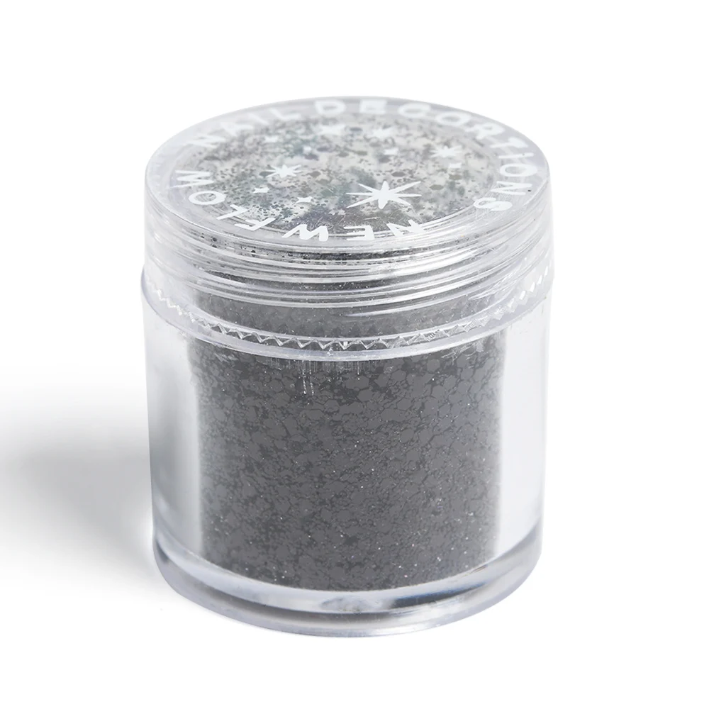 1 бутылка черные блестки порошок пыль сделай сам для ногтей искусство дизайн