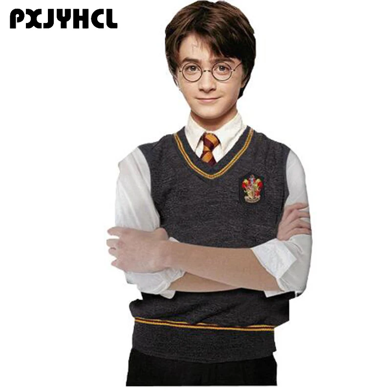 Свитер Gryffindor Slytherin Ravenclaw Hufflepuff, жилет для косплея, шерстяной зимний значок аниме, жилет, топ для взрослых женщин и мужчин