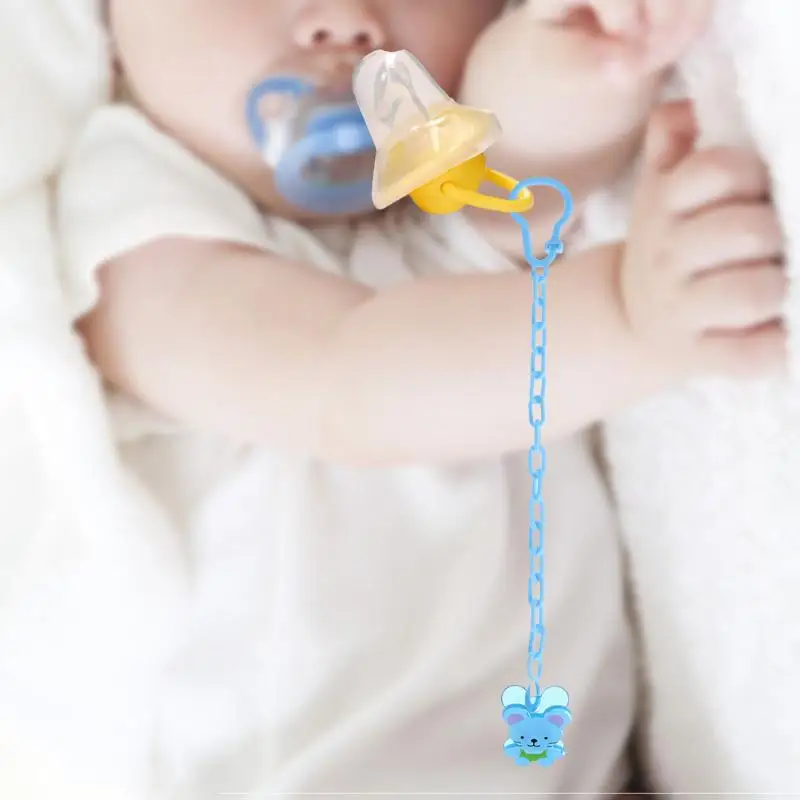 

1Pc Cartoon Animals Shape Pacifier Frog Bear Clip Chain Holders Pacifier Nipple Safe PP Strap Newborn Baby Feeding Accessories