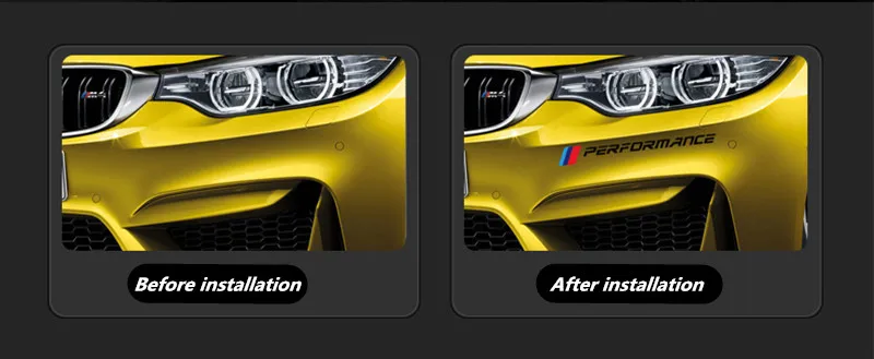 2 шт. наклейки на передний бампер bmw e90 e46 e39 e60 f30 f10 f34 x3 x4 x5 e70 f15 x6 M3 M5|Наклейки