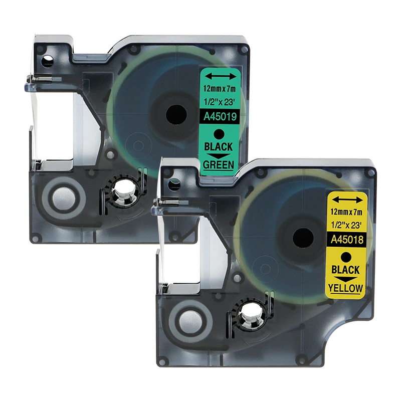 Oozmas 5 упаковок 12 мм разноцветная Женская кассета для Dymo D1 tape 45013 45016 45017 45018 45019