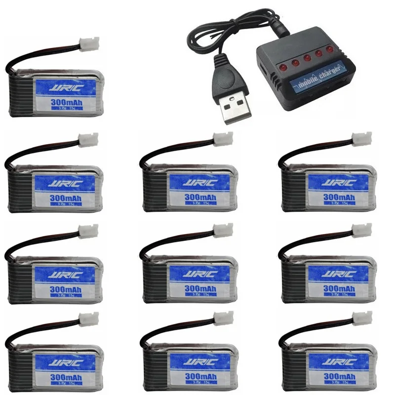 

Lipo Battery Charger Set For JJRC H56 3.7V 300mAh For JJRC H56 T2G Drone Battery RC Quadcopter Spare Part Lipo Battery 5pcs/lots