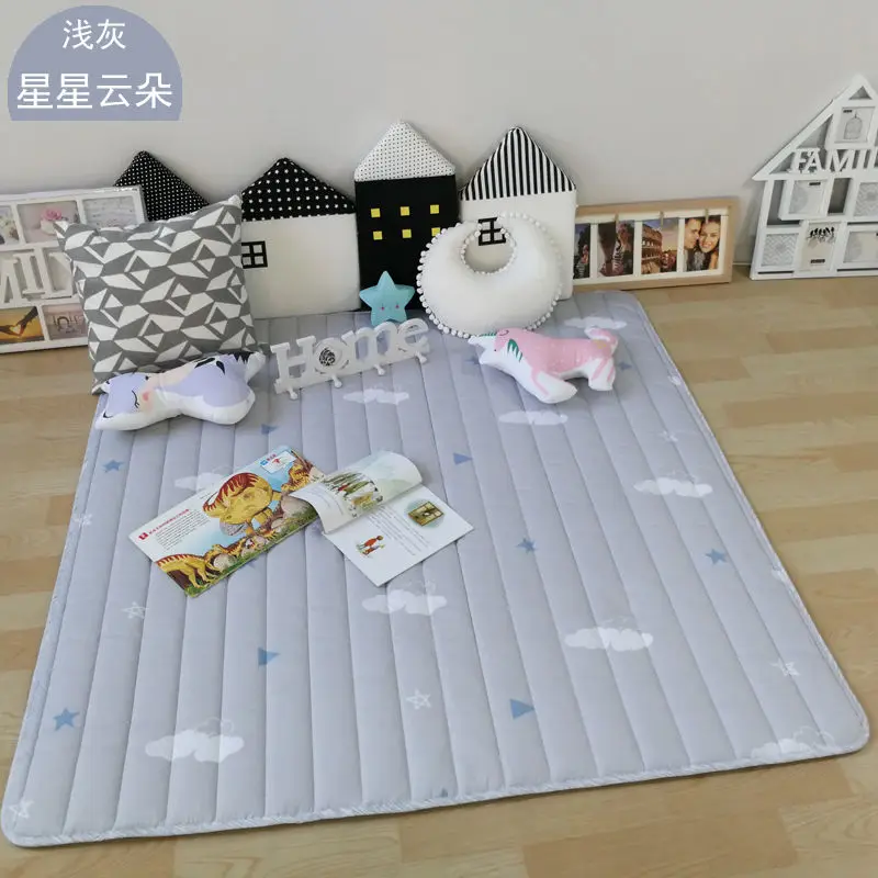 qianhuiyunduo Новинка 1,5 см, толстый детский игровой коврик, хлопковое детское одеяло для ползания, ковер с рисунком татами, коврик для пола, подушка, матрас для детской спальни - Цвет: qianhuiyunduo