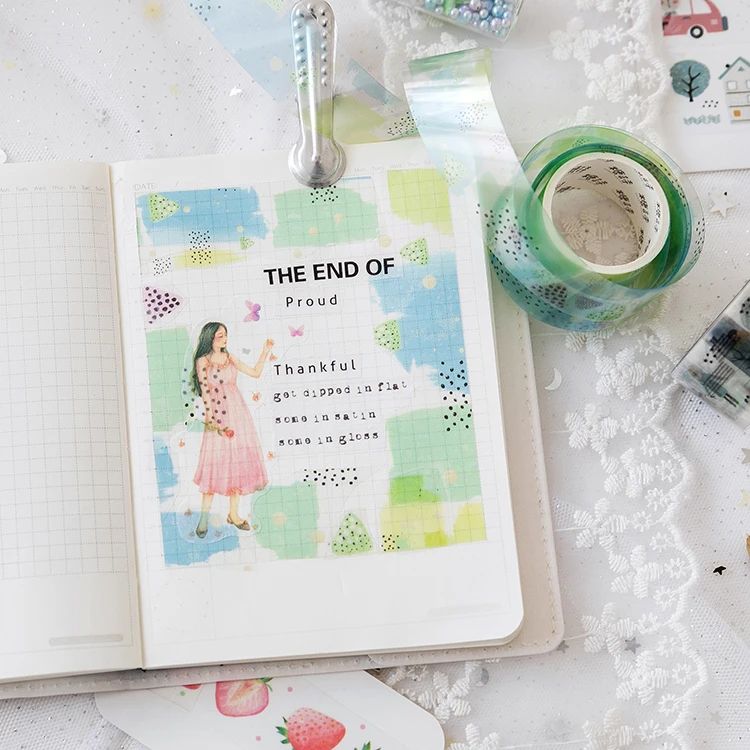 25 мм Широкий чудесный мир животных/фруктов/Повседневная жизнь PET лента для