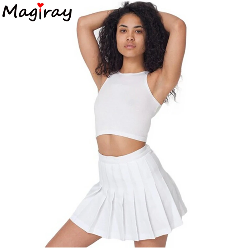 

Stylish High Waist Essential Women's Pleated Skater Short Skirt Solid Color Mini Slim School Uniform Saias Femininas C101