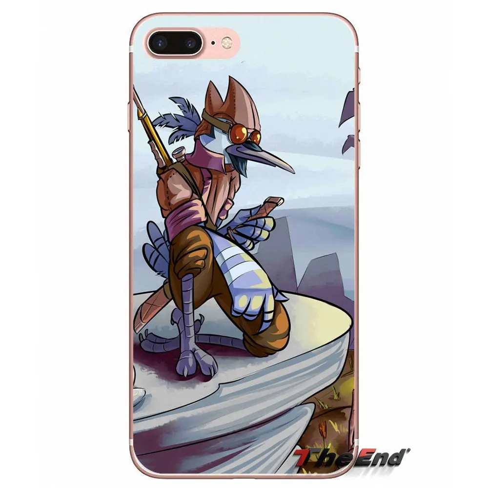 Мягкий чехол Mordecai Rigby Blue Jay енот для iPhone X 4 4S 5 5S 5C SE 6 6S 7 8 Plus Samsung Galaxy J1 J3 J5 J7 A3 A5 2016